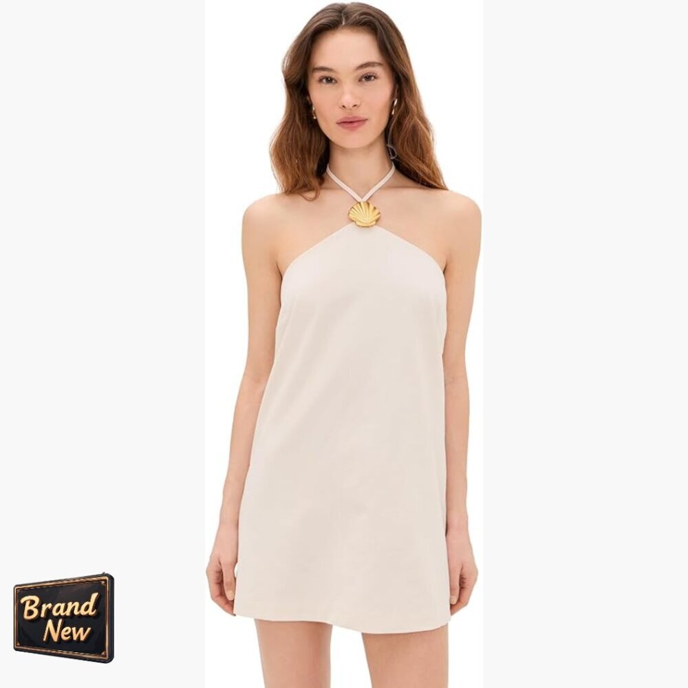 Mini Dress With Seashell Accent, Polyester Lining, Casual Wear